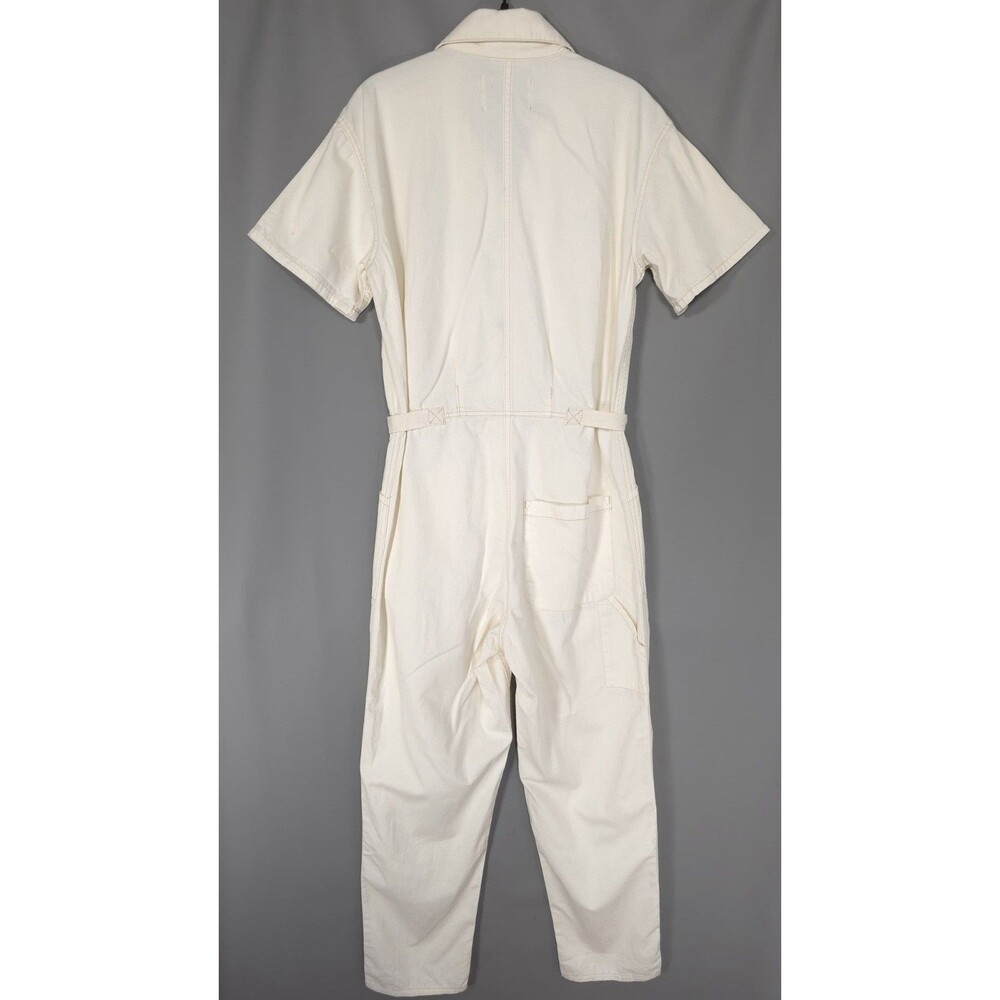 PISTOLA Women's Jumpsuit SMALL Ivory Short Sleeve Button Front P1950SOL-ATW - Picture 8 of 16